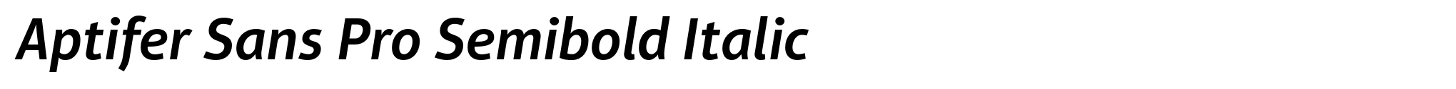 Aptifer Sans Pro Semibold Italic image